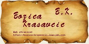 Božica Krasavčić vizit kartica